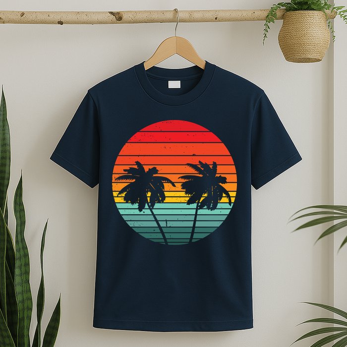 Summer Retro Tropical Sunset T-Shirt