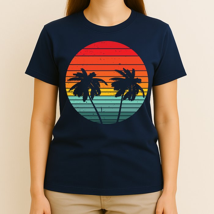 Summer Retro Tropical Sunset T-Shirt