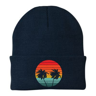 Summer Retro Tropical Sunset Beanie