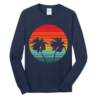 Summer Retro Tropical Sunset Tall Long Sleeve T-Shirt