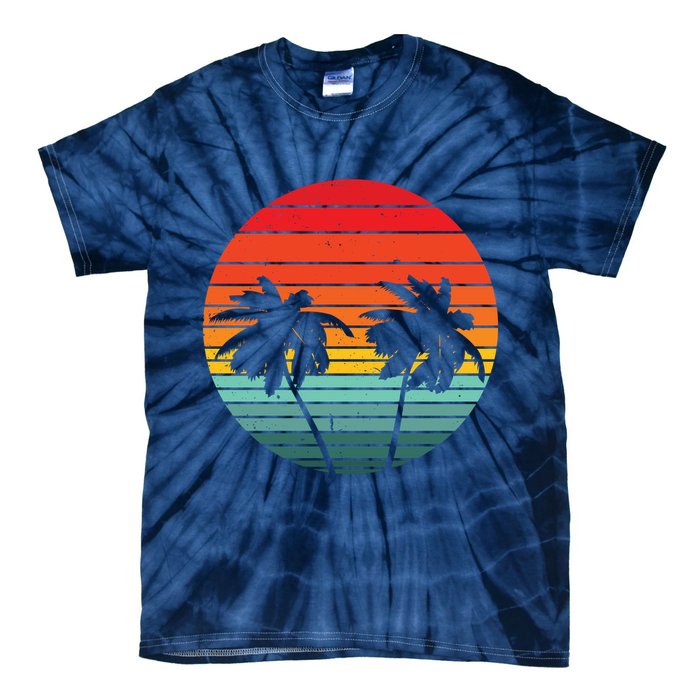 Summer Retro Tropical Sunset Tie-Dye T-Shirt