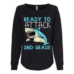 Shark Ready To Attack 2nd Grade Second First Day Of School Womens California Wash Sweatshirt