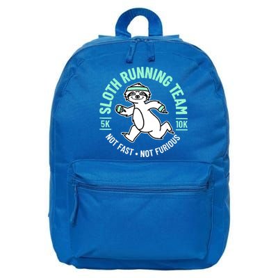Sloth Running Team Not Fast Not Furious 16 in Basic Backpack