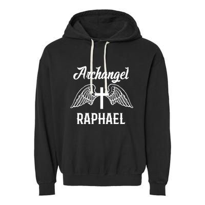 Saint Raphael The Archangel Traditional Catholic Prayer Garment-Dyed Fleece Hoodie