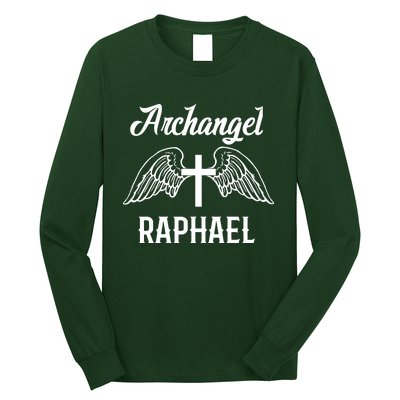 Saint Raphael The Archangel Traditional Catholic Prayer Long Sleeve Shirt