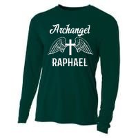 Saint Raphael The Archangel Traditional Catholic Prayer Cooling Performance Long Sleeve Crew