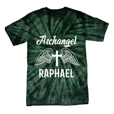 Saint Raphael The Archangel Traditional Catholic Prayer Tie-Dye T-Shirt