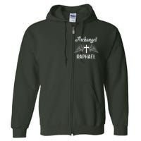 Saint Raphael The Archangel Traditional Catholic Prayer Full Zip Hoodie