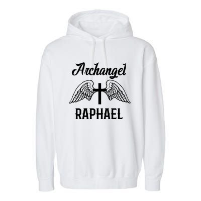 Saint Raphael The Archangel Traditional Catholic Prayer Garment-Dyed Fleece Hoodie