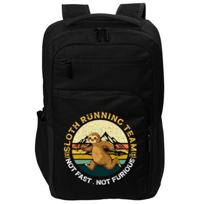 Sloth Running Team Not Fast Not Furious Gift Impact Tech Backpack