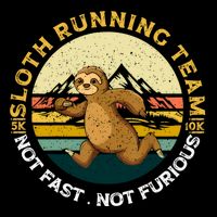 Sloth Running Team Not Fast Not Furious Gift Drawstring Bag