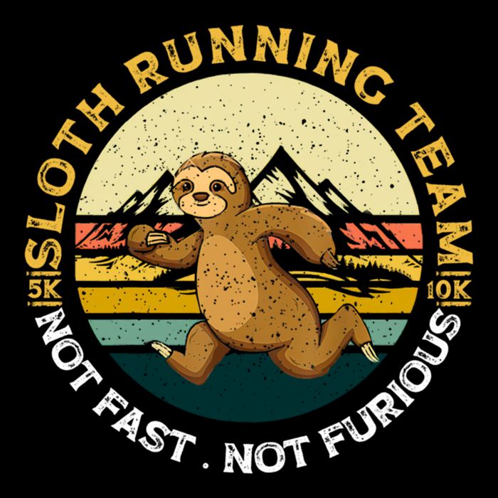 Sloth Running Team Not Fast Not Furious Gift Drawstring Bag