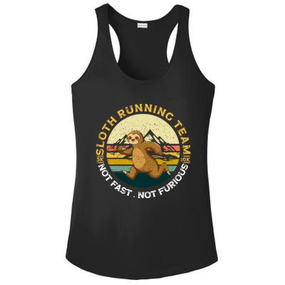 Sloth Running Team Not Fast Not Furious Gift Ladies PosiCharge Competitor Racerback Tank