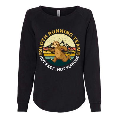 Sloth Running Team Not Fast Not Furious Gift Womens California Wash Sweatshirt