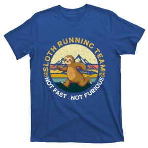 Sloth Running Team Not Fast Not Furious Gift T-Shirt