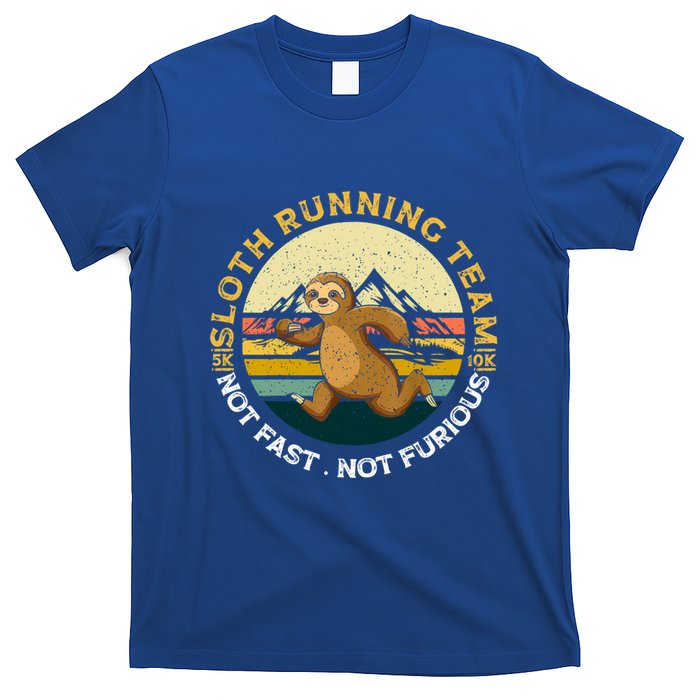Sloth Running Team Not Fast Not Furious Gift T-Shirt