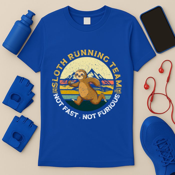 Sloth Running Team Not Fast Not Furious Gift T-Shirt