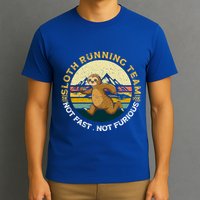Sloth Running Team Not Fast Not Furious Gift T-Shirt