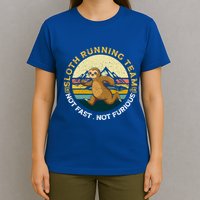 Sloth Running Team Not Fast Not Furious Gift T-Shirt