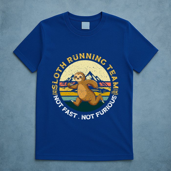 Sloth Running Team Not Fast Not Furious Gift T-Shirt