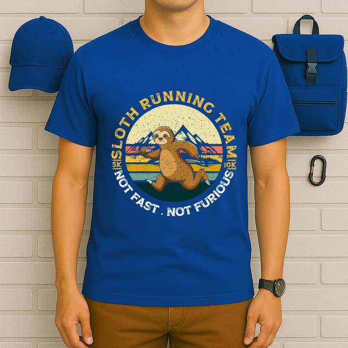 Sloth Running Team Not Fast Not Furious Gift T-Shirt