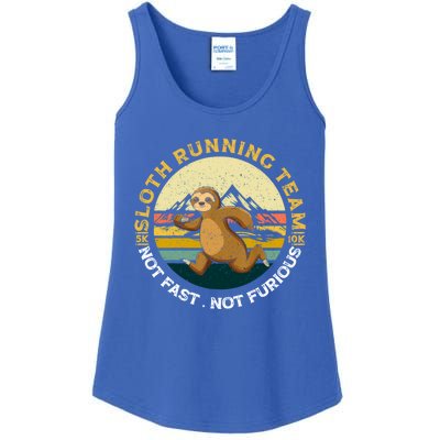 Sloth Running Team Not Fast Not Furious Gift Ladies Essential Tank