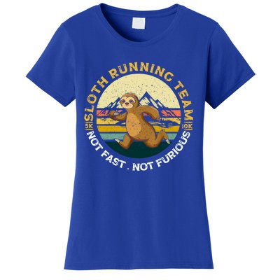 Sloth Running Team Not Fast Not Furious Gift Women's T-Shirt