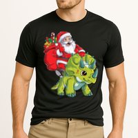 Santa Riding Triceratops Dinosaur Christmas Boys Xmas Squad Cooling Performance Crew T-Shirt