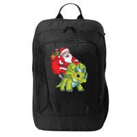 Santa Riding Triceratops Dinosaur Christmas Boys Xmas Squad City Backpack