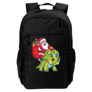 Santa Riding Triceratops Dinosaur Christmas Boys Xmas Squad Daily Commute Backpack