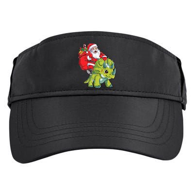 Santa Riding Triceratops Dinosaur Christmas Boys Xmas Squad Adult Drive Performance Visor