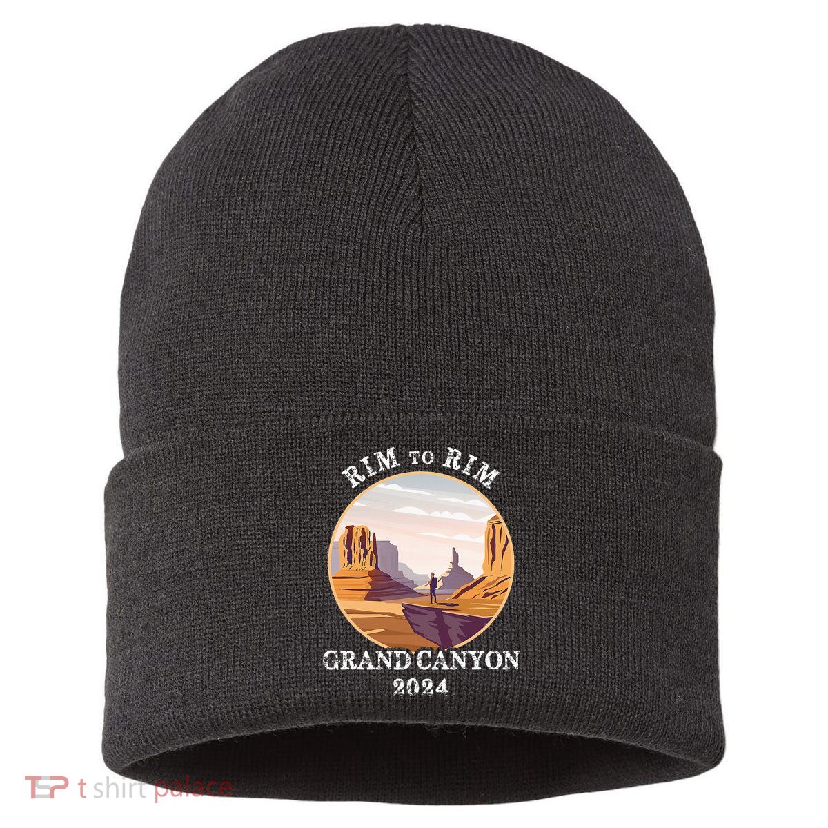 South Rim To North Rim Grand Canyon National Park Hiking Sustainable Knit Beanie