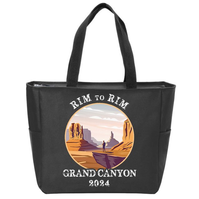 South Rim To North Rim Grand Canyon National Park Hiking Zip Tote Bag
