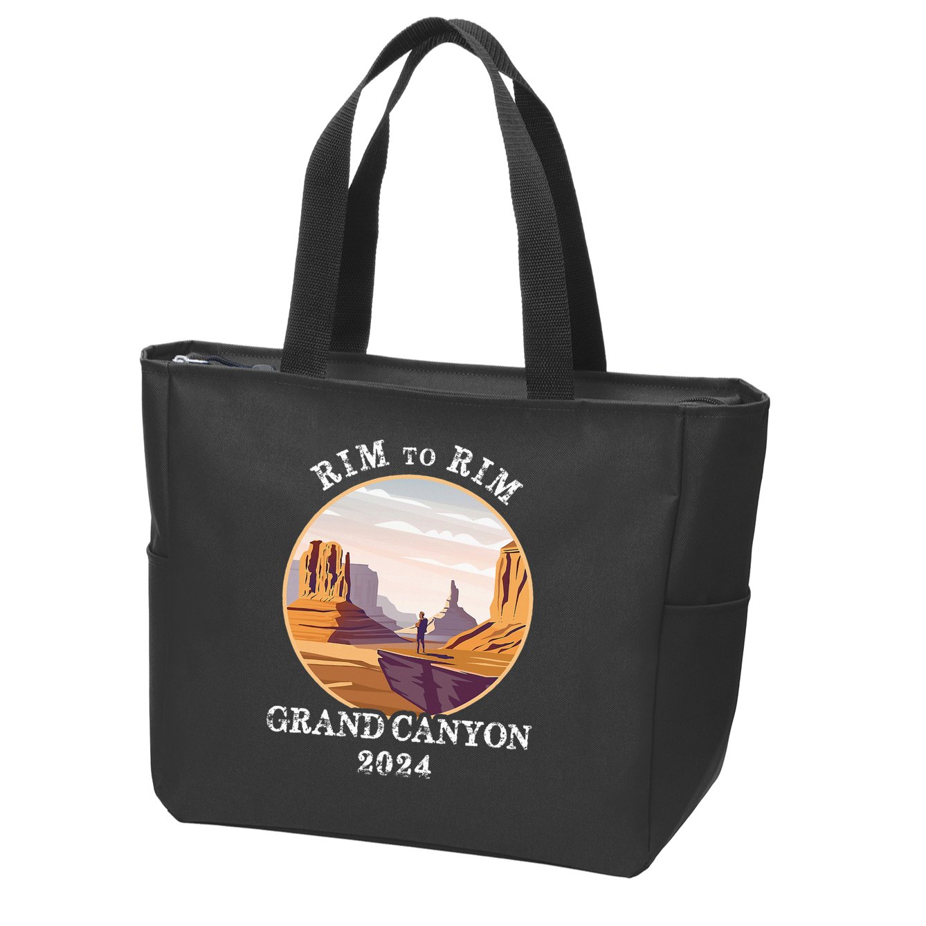 South Rim To North Rim Grand Canyon National Park Hiking Zip Tote Bag