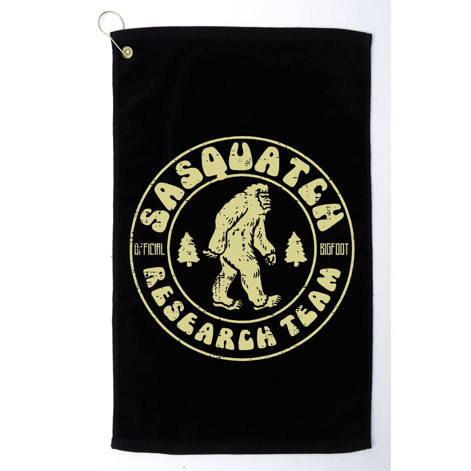 Sasquatch Research Team Funny Bigfoot Yeti Golf Towel