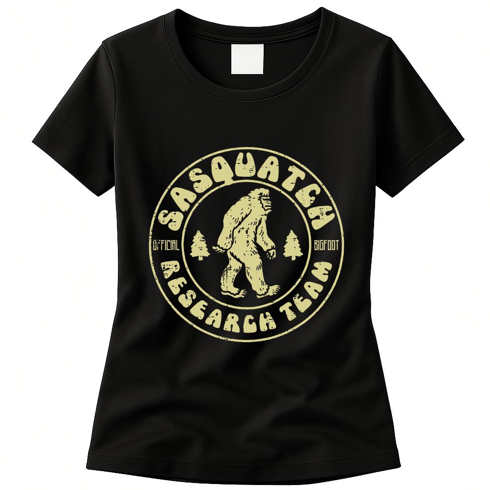 Sasquatch Research Team Funny Bigfoot Yeti Womens T-Shirt