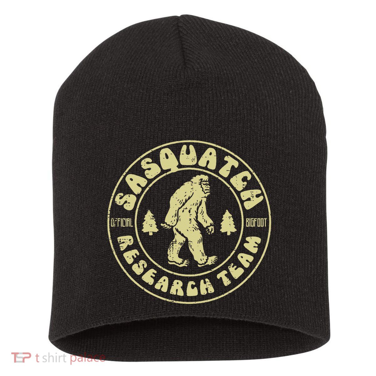 Sasquatch Research Team Funny Bigfoot Yeti Short Acrylic Beanie