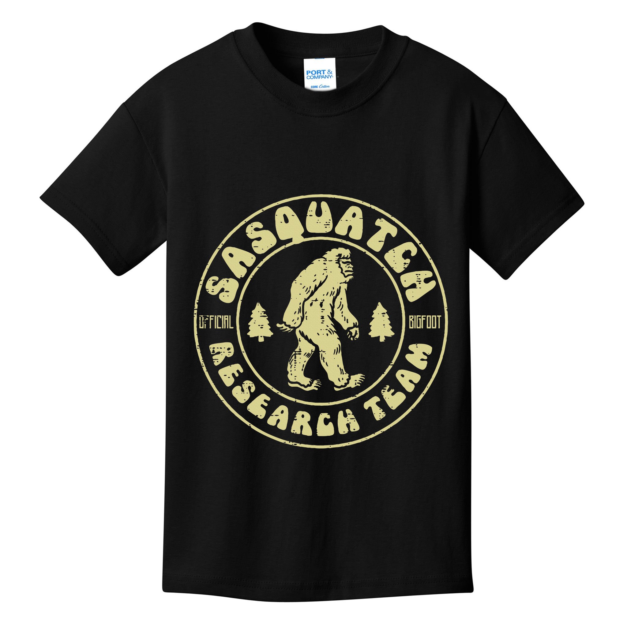 Sasquatch Research Team Funny Bigfoot Yeti Kids T-Shirt