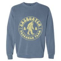 Sasquatch Research Team Funny Bigfoot Yeti Garment-Dyed Sweatshirt