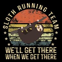 Sloth Running Team Funny Lazy Sloth Lover Gifts Vintage Drawstring Bag