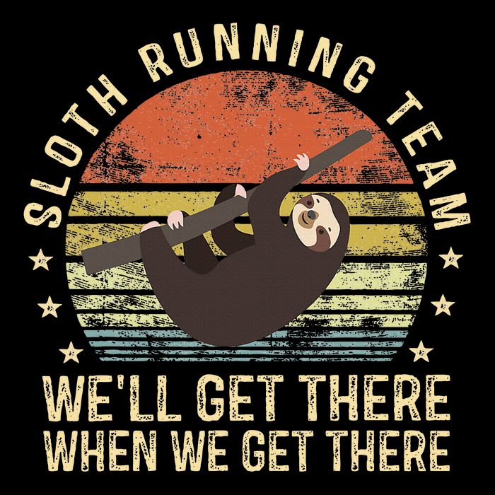 Sloth Running Team Funny Lazy Sloth Lover Gifts Vintage Drawstring Bag