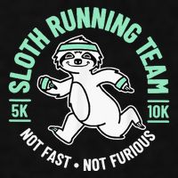Sloth Running Team Not Fast Not Furious Ladies PosiCharge Tri-Blend Wicking Tank