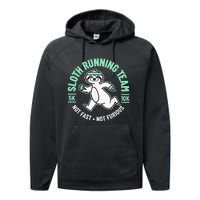 Sloth Running Team Not Fast Not Furious Performance Fleece Hoodie