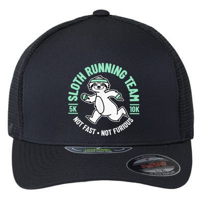 Sloth Running Team Not Fast Not Furious Flexfit Unipanel Trucker Cap