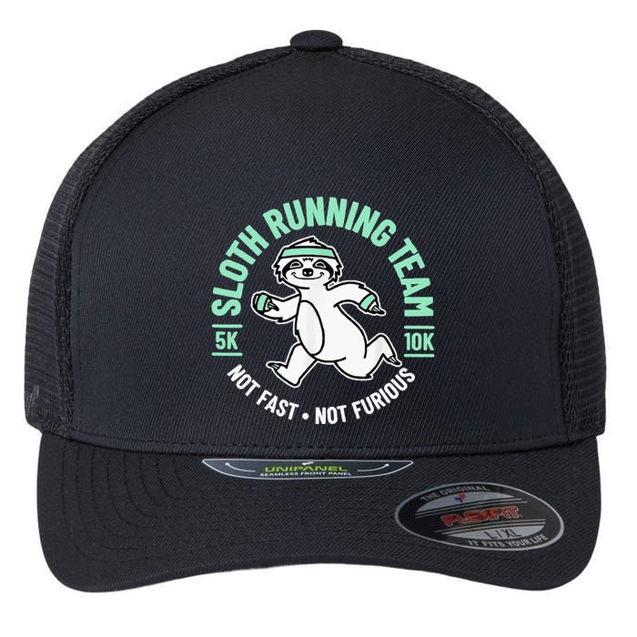 Sloth Running Team Not Fast Not Furious Flexfit Unipanel Trucker Cap