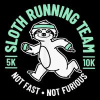 Sloth Running Team Not Fast Not Furious Full-Length Apron With Pockets