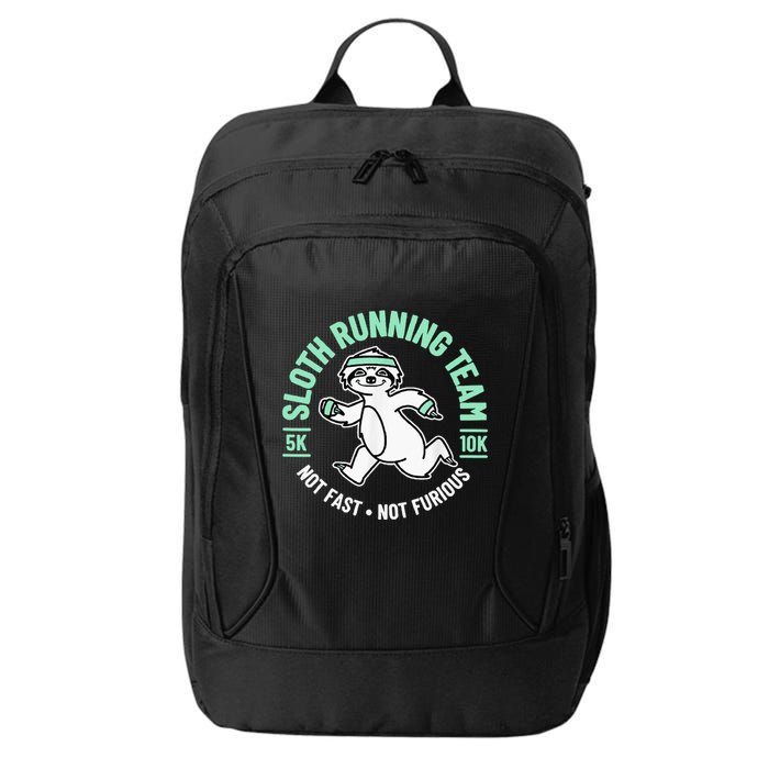 Sloth Running Team Not Fast Not Furious City Backpack