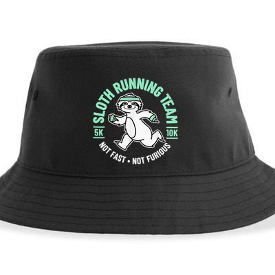Sloth Running Team Not Fast Not Furious Sustainable Bucket Hat