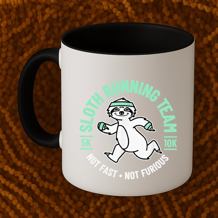 Sloth Running Team Not Fast Not Furious Mug