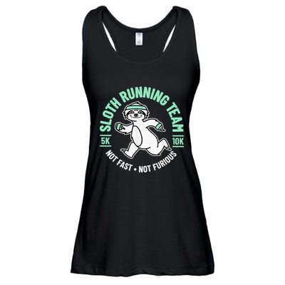 Sloth Running Team Not Fast Not Furious Ladies Essential Flowy Tank